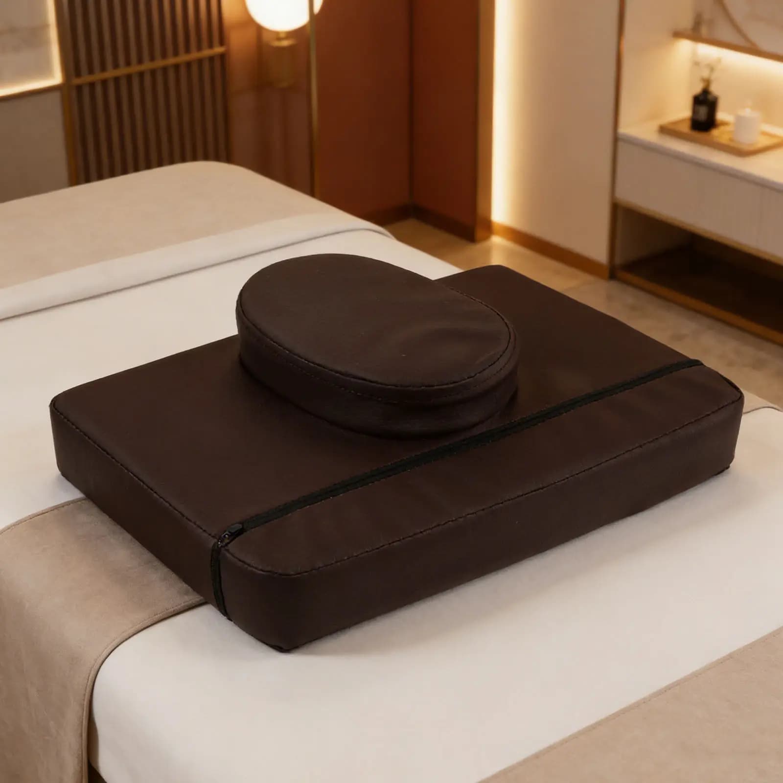 Cuscino per Massaggio Facciale da Letto, Supporto Ergonomico per il Collo, Cuscino per Spa e Trattamenti di Bellezza