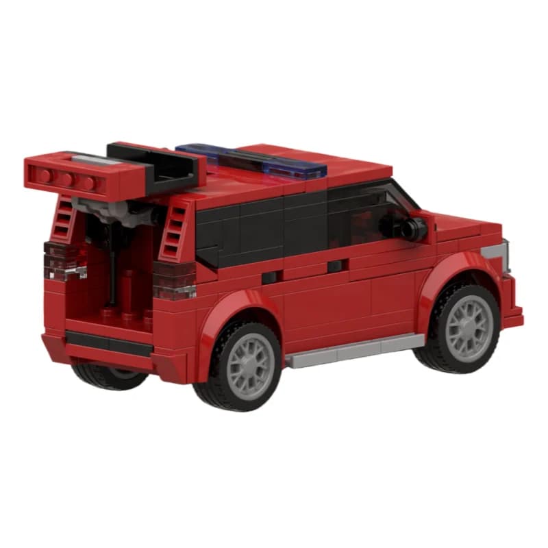 MOC Fire Truck Model - Small Part Building Toy Blocks 201 pieces - Suitable for all enthusiasts to assemble as ornaments. Birthd