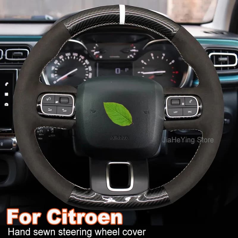 Black suede car cover hand sewn for accessories Auto Citroen C3 Aircross 2016-2022 C5