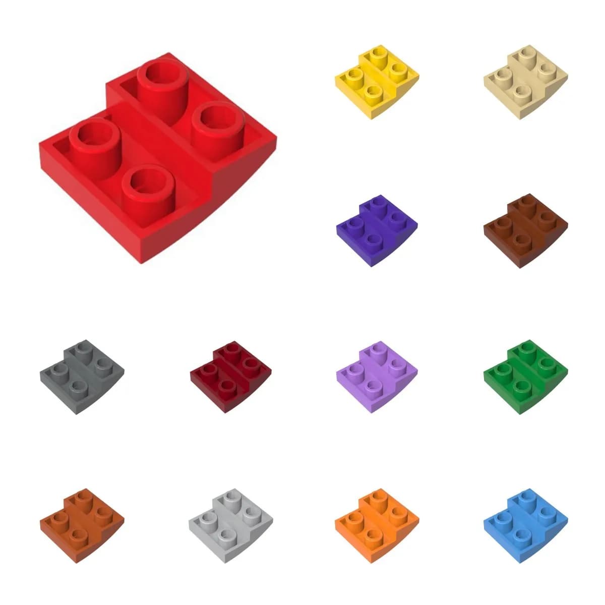 50 pz 32803 Curvo 2x2x2/3 Mattoni Invertiti Collezioni Bulk Modulare GBC Giocattoli Per Tecnico MOC FAI DA TE Building Blocks Compatibl