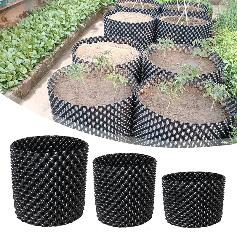 Vaso per potatura aerea e controllo radici, contenitore per la crescita delle radici, vaso da piantumazione con drenaggio multi-misura, strumento per il trasplantamento di bonsai da esterno