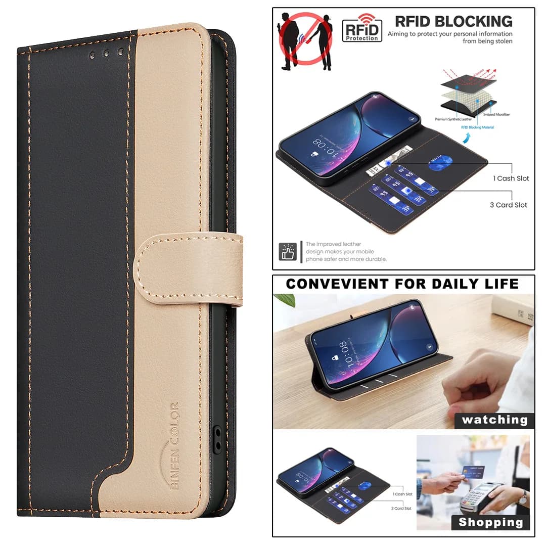 Custodia a libro con protezione RFID per OPPO Reno 11F 5G, in pelle, con porta carte, cover a libro per telefono, compatibile con Reno 7Z 5Z 5F, custodie a portafoglio.