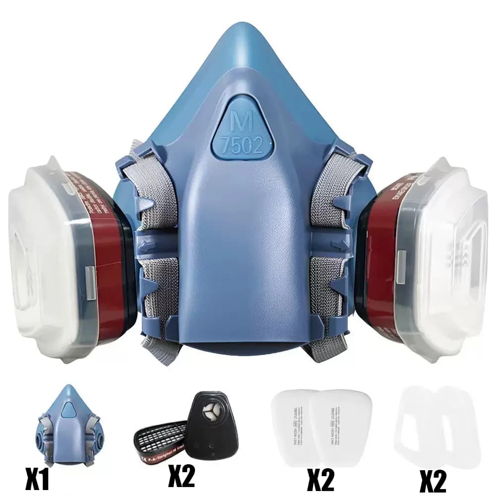 7-in-1/ 16-in-1 gas mask 7502 Dust Mask Half Face Respirator Spray Paint Organic Vapor Chemical Gas Filter Work Safet