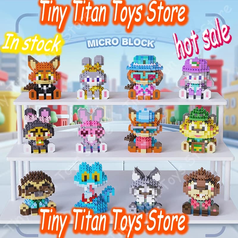 Zcctcpia Zootopia 2 Judy Nick Gary Flash The Sloth Clawhauser Blocchi di Costruzione a Micro Particelle, Gioco Educativo, Decorazione, Regalo