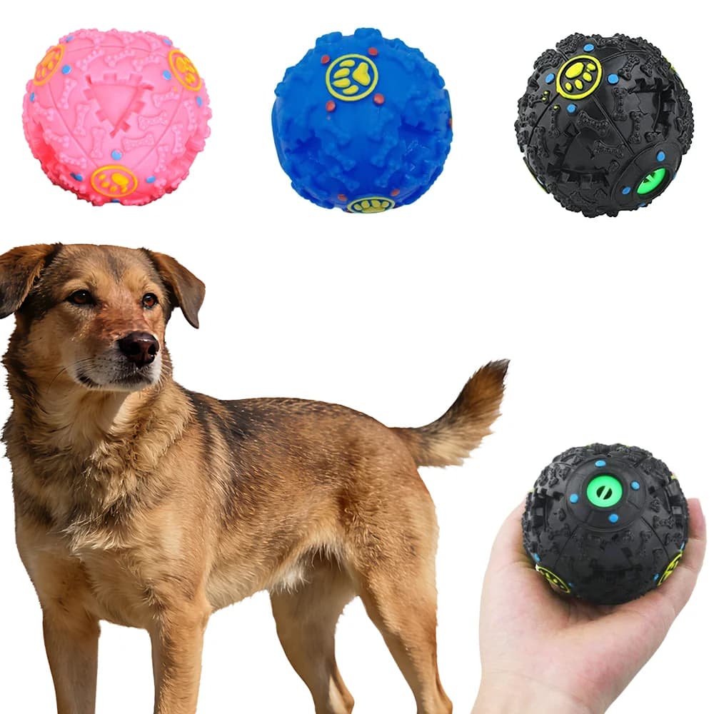 Giocattolo a Sfera Dispenser di Snack per Animali Domestici, Giocattolo Sonoro da Masticare per Cani, Dispenser di Snack per Cani, Strumento per l'Addestramento e la Dentizione, 1 Pezzo