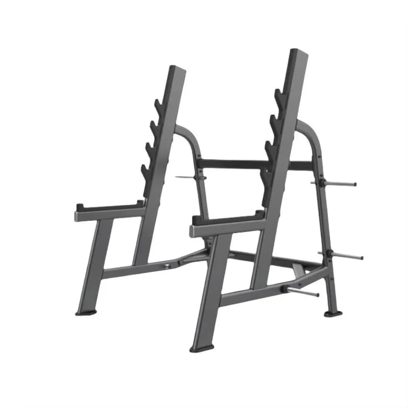 Squat Rack Bench Press Safety Rack for Commercial Strength Training Metal Construction Stable Durable Weight Plate Storage