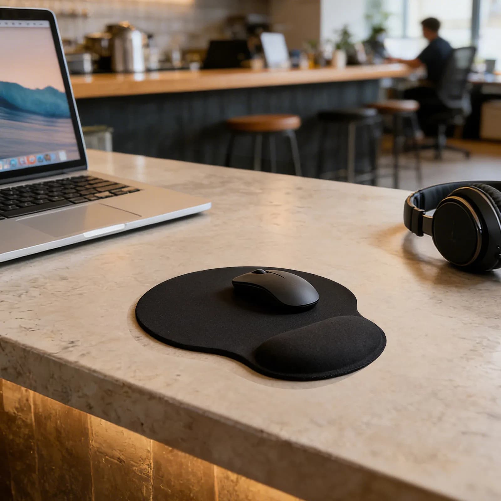 Set di 3 Tappetini Ergonomici per Mouse con Poggiapolsi, Materiale Liscio e Sicuro, Base Antiscivolo per Lunghe Ore di Lavoro, Gaming, Viaggi e Uso Domestico
