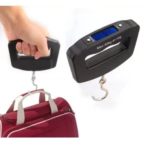 Bilancia Elettronica Portatile per Bagagli da 50kg con Display LCD, Bilancia Digitale da Viaggio con Retroilluminazione