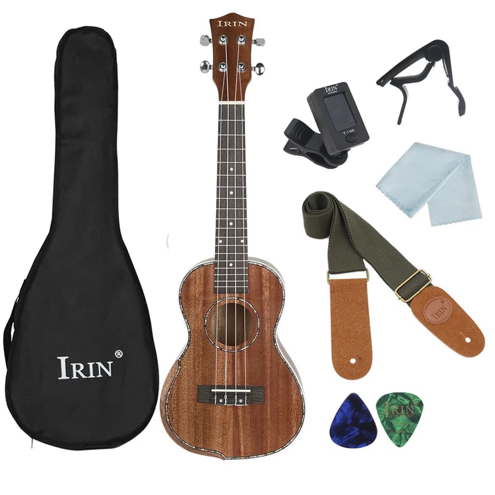 23 pollici Ukulele professionale 4 corde chitarra mogano Ukulele Guitarra con custodia per borsa accordatore capotasto plettri accessori per chitarra