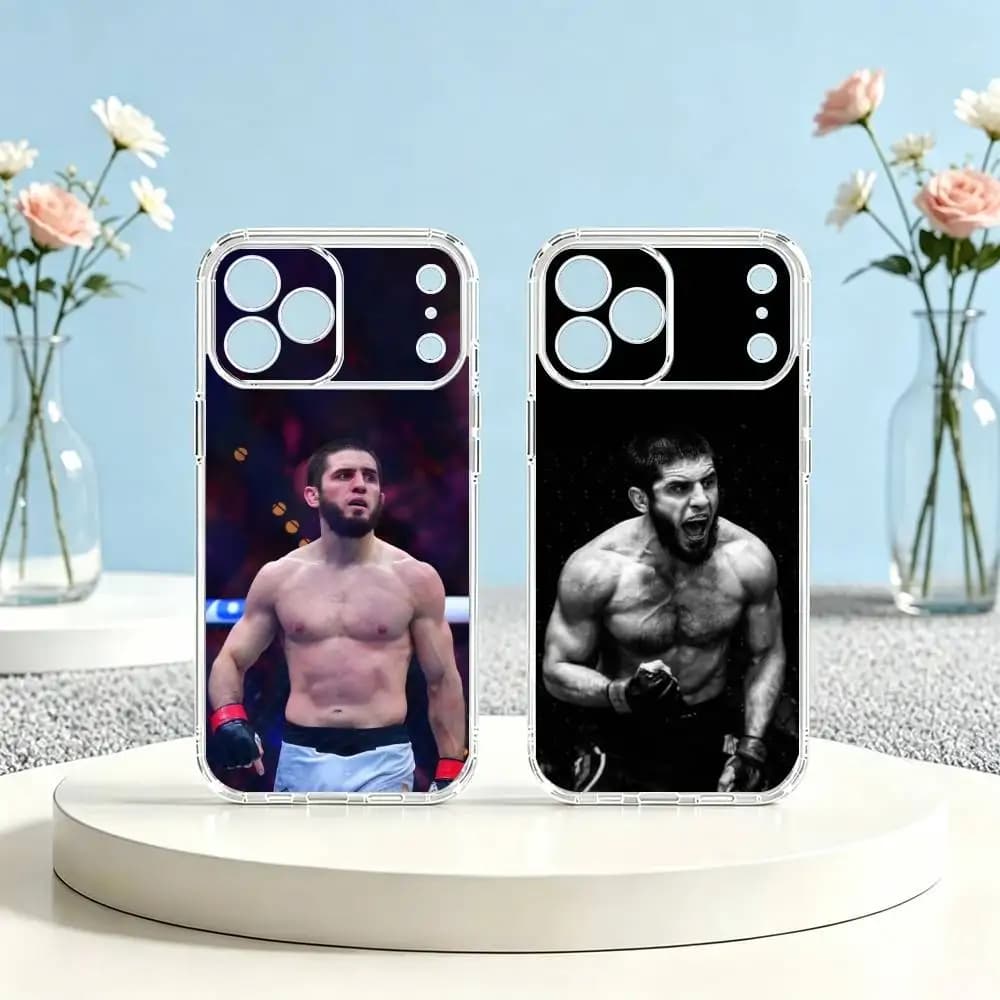 Islam-M Makhachev P4P Phone Case Transparent Silicone Soft For iPhone 17 16 15 14 13 12 11 Mini Pro Max Plus Gift