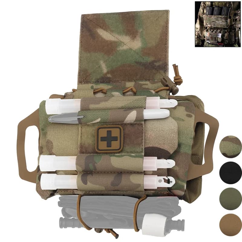 Kit IFAK medio ad accesso rapido Custodia medica di emergenza con chiusura sicura per la lettura del gilet da caccia