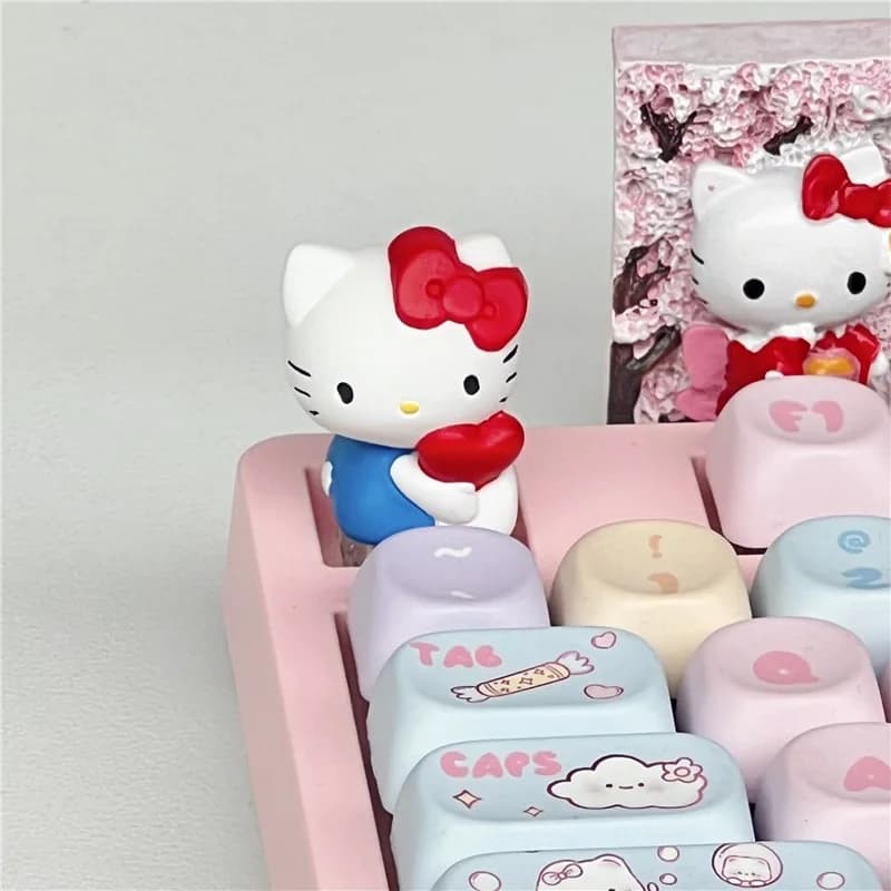 Keycap ESC per Tastiera Meccanica a Forma di Hello Kitty Tridimensionale, Creativo e Carino, con Design Ispessito