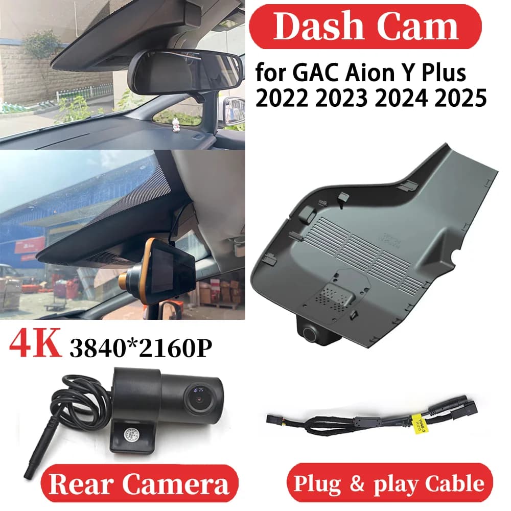 ZJCGO UHD Auto 4K Video Recorder DVR Dash Cam Dash Video Night Vision Plug and play for GAC Aion Y Plus 2022 2023 2024 2025