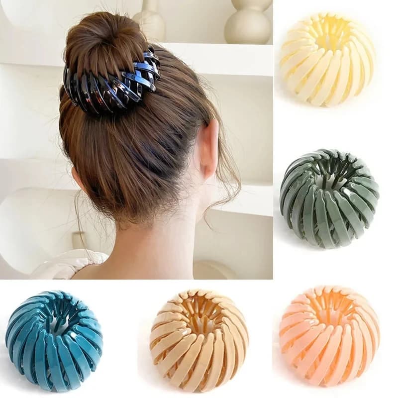 New women fashion clip for claws for chignon clip for tail buckle bird nest accessories for expandable hair headdress for female horsetail