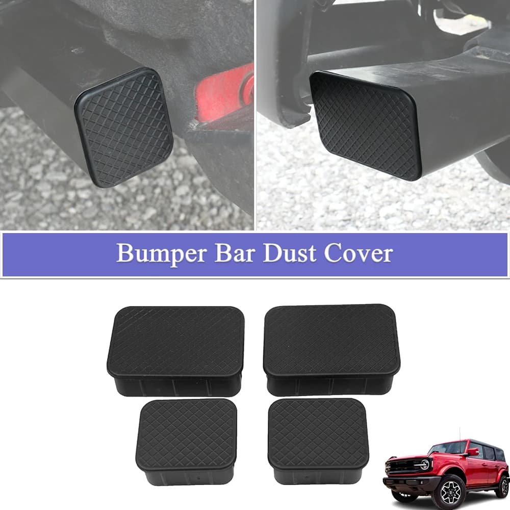Tappi in Gomma Antipolvere per Paraurti Ford Bronco 2/4 Porte 2021-2026, Protezione Anteriore e Posteriore, Accessori Auto