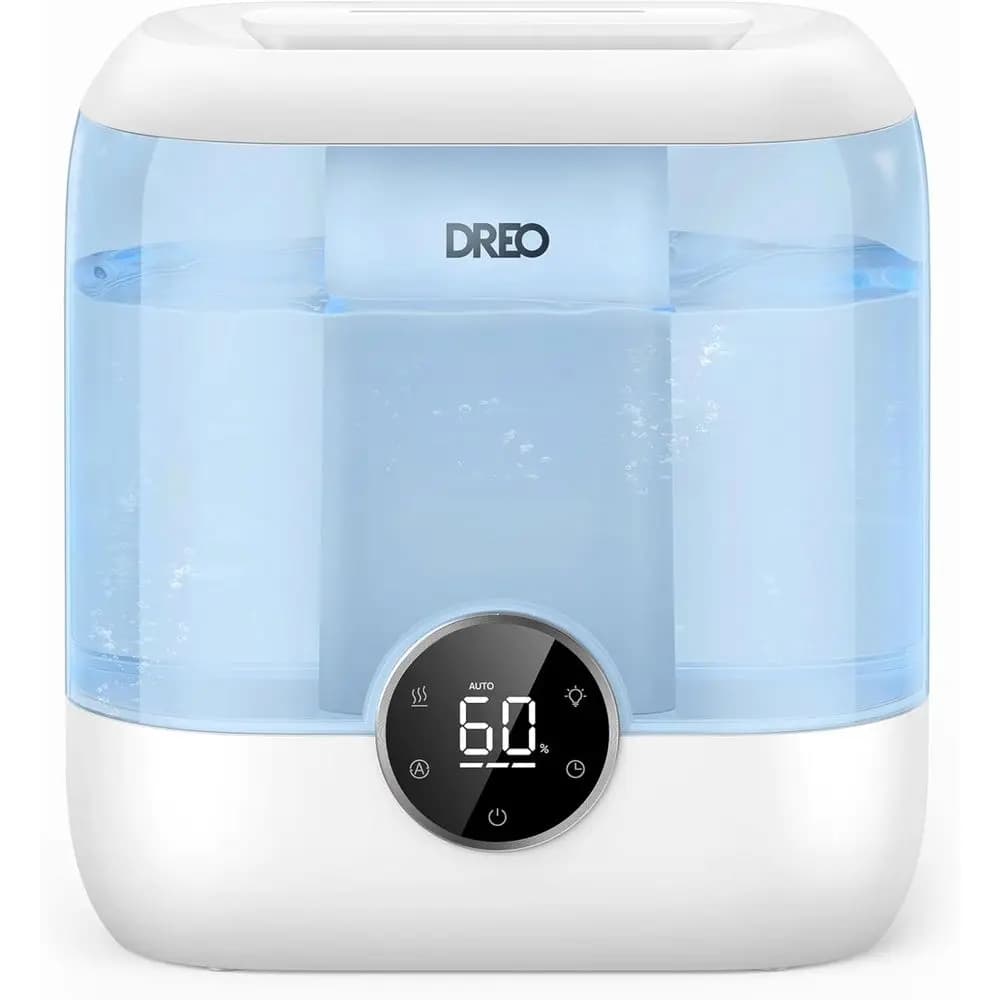 Umidificatore a nebbia fredda super grande da 6 litri per camera da letto o stanze ampie, autonomia di 60 ore, silenzioso per piante, neonati, interni, luce notturna, Blu