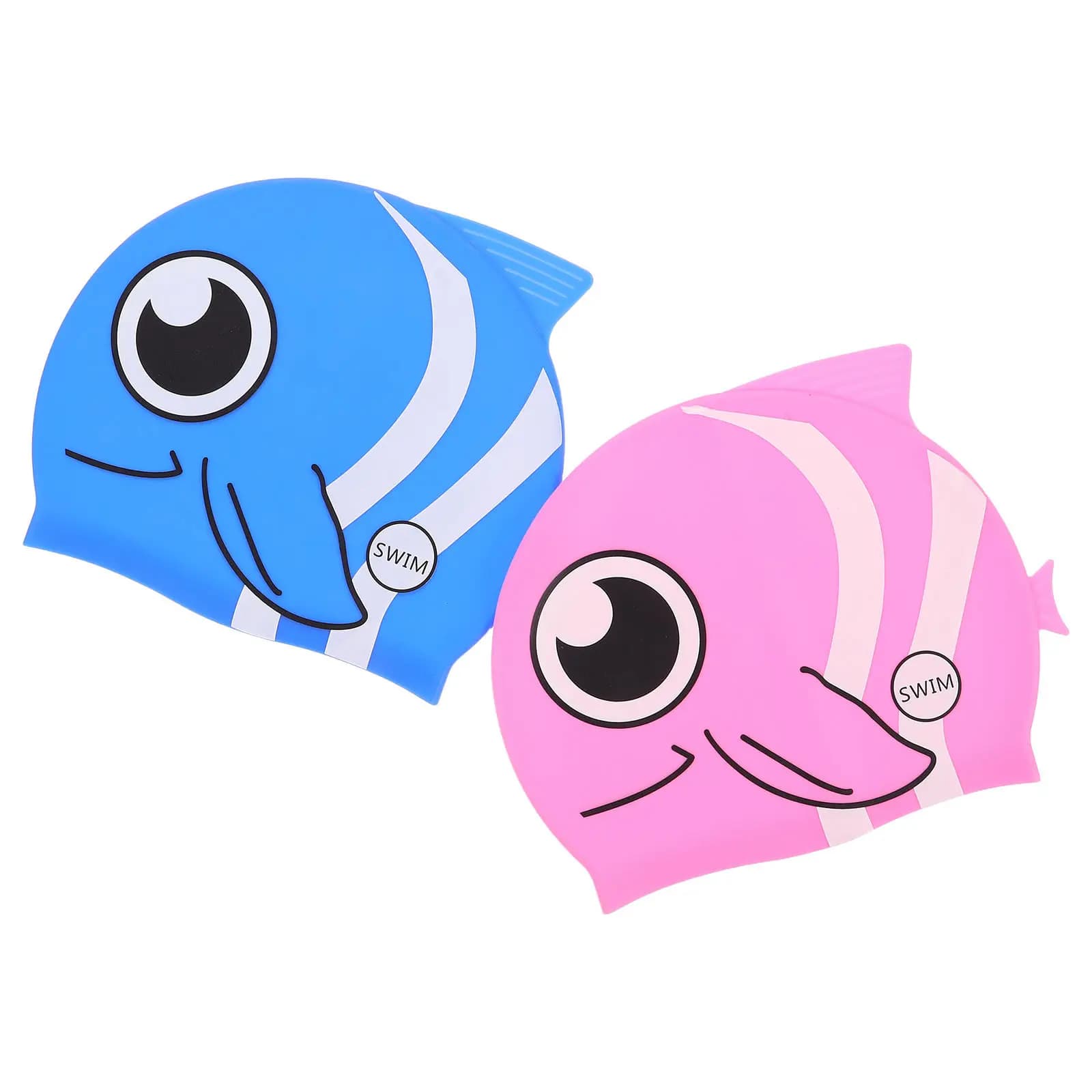 2 Piece Swimwear Silicone with Fish Design Carton Animated, Waterproof, with Eye Protection, for Use in Swimming Pool