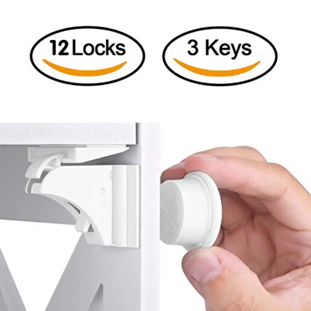 Chiusura per porta dell'armadio Protezione per bambini Serratura magnetica per bambini Serratura di sicurezza per bambini Limitatore di serratura per cassetto Serrature di sicurezza per bambini