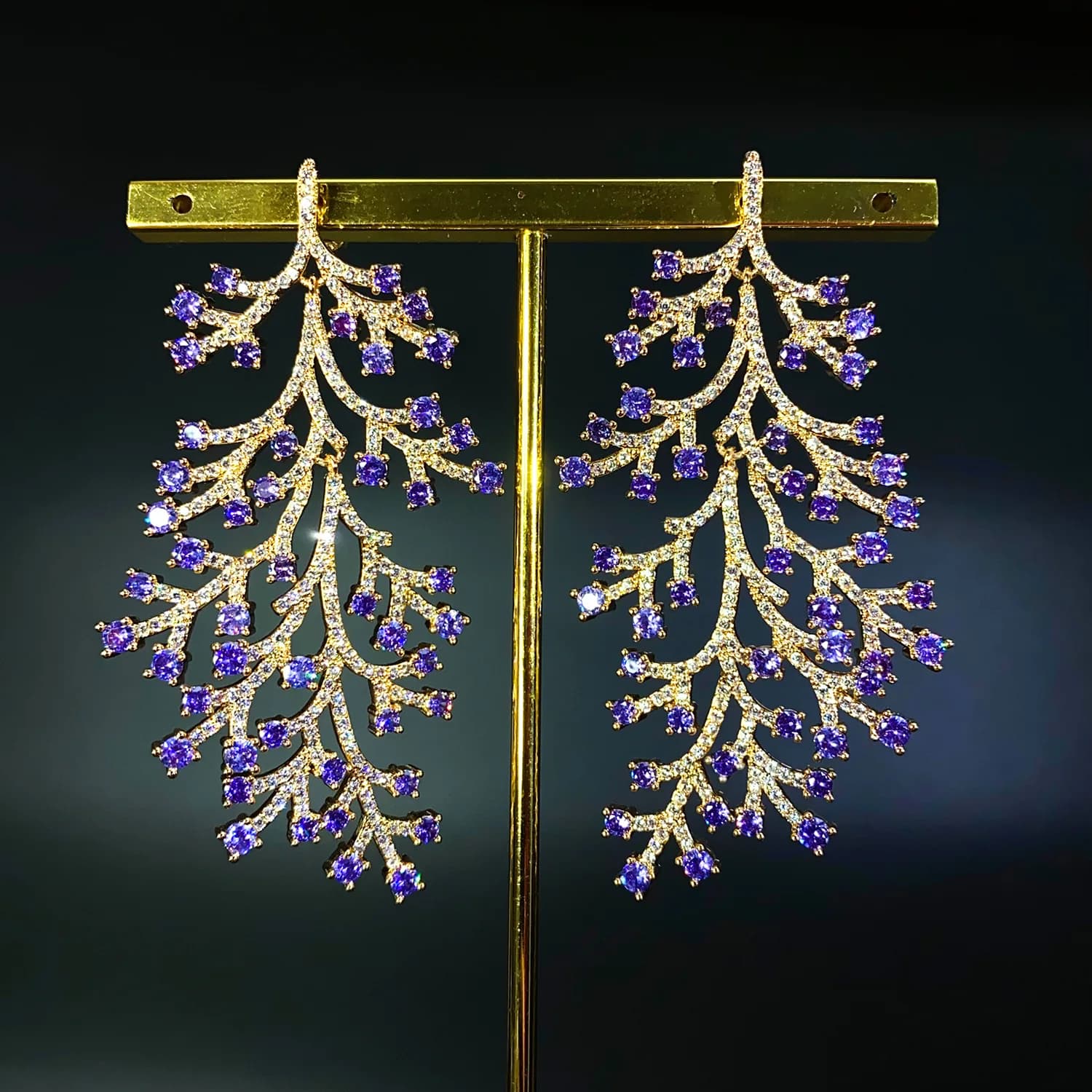 Orecchini Dendritic con messa a fuoco personalizzata dolce e fresco Set di gioielli super lucidi per le donne saudite Regali di nozze Banchetto per feste E179
