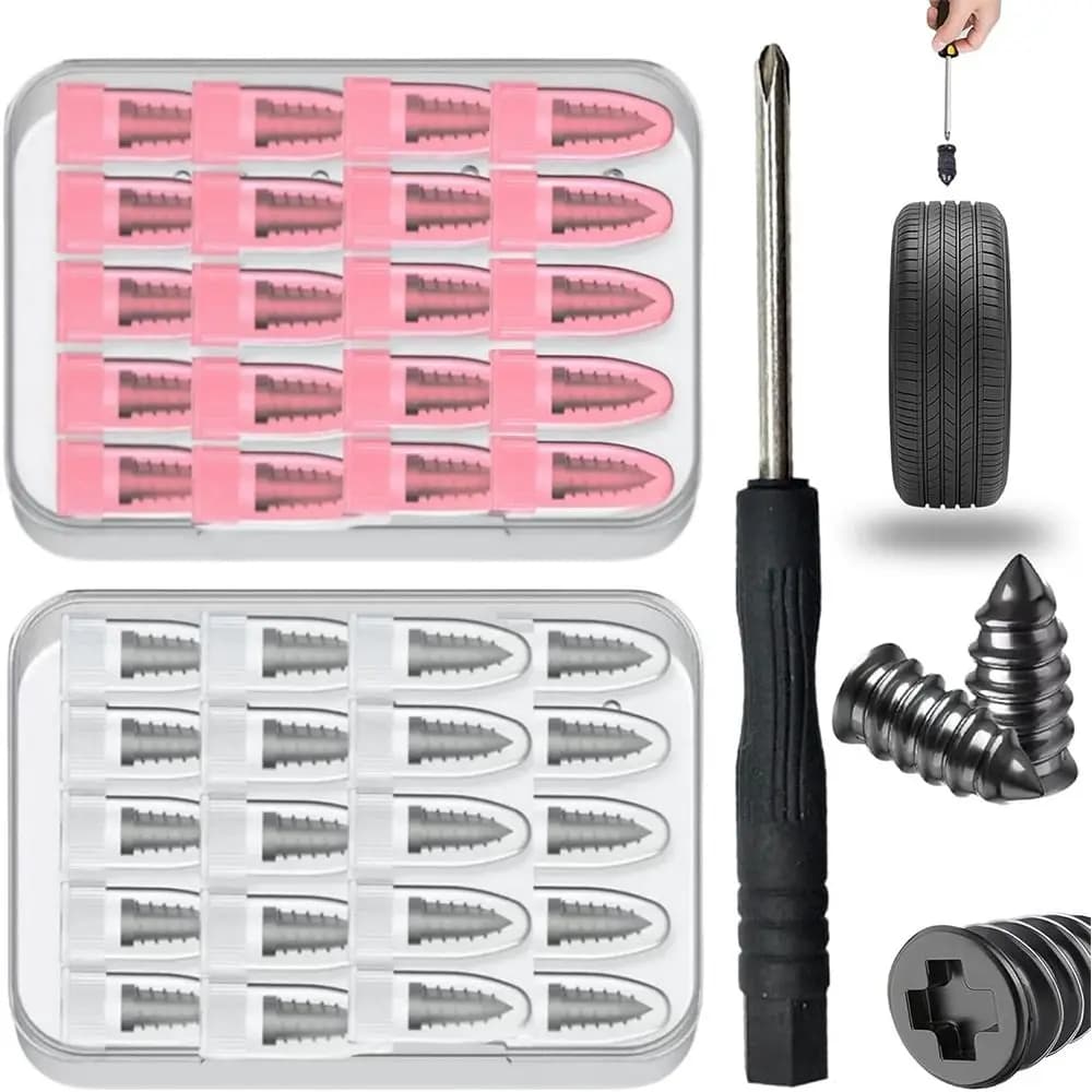 20/40PCS Gomma Auto Vuoto Pneumatico Riparazione Chiodi Kit Fungo Chiodi Auto Pneumatico Accessorie Riparazione Pneumatici Chiodi In Gomma Kit Vite