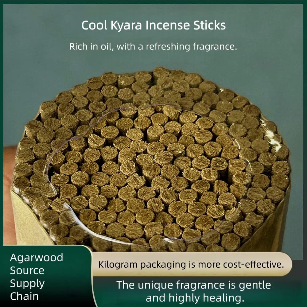 Incenso in stick di legno di agar invecchiato Hainan Kyara - Incenso in stick di Kyara puro naturale, legno di agar a ingrediente singolo, incenso in stick fatto a mano