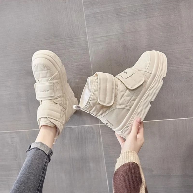 Winter Round Toe Platform Ladies Shoes Plush Warm Waterproof Booties Sale 2025 Novelty Hot Work Non Slip Goth Women's Snow Boots