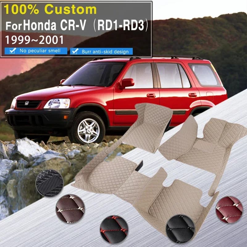 3D Car Mat for Honda CR-V RD1-RD3 1999 ~ 2001 Anti-sporco Pad Complete Fango Bagrail Set of a Car Mat Dedicated Interior Car Accessories