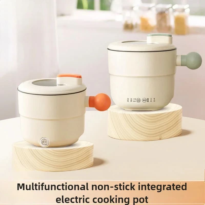 Pentola Elettrica Multifunzione 220V 1.8L con Manico a Sfera, Facile da Pulire, 4-in-1: Cottura a Vapore, Frittura, Lavaggio, per Uso Domestico