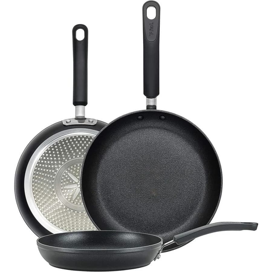 Set di Padelle Antiaderenti 3 Pezzi, 8, 10.25, 12 Pollici, Adatte per Induzione e Forno, Resistenti al Calore fino a 400°F, Set da Cucina, Pentole