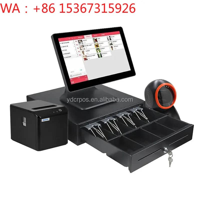 360 Rotate Lockable Height Adjustable Anti Theft Tablet POS Stand Mount Retail Cash Register Equipment