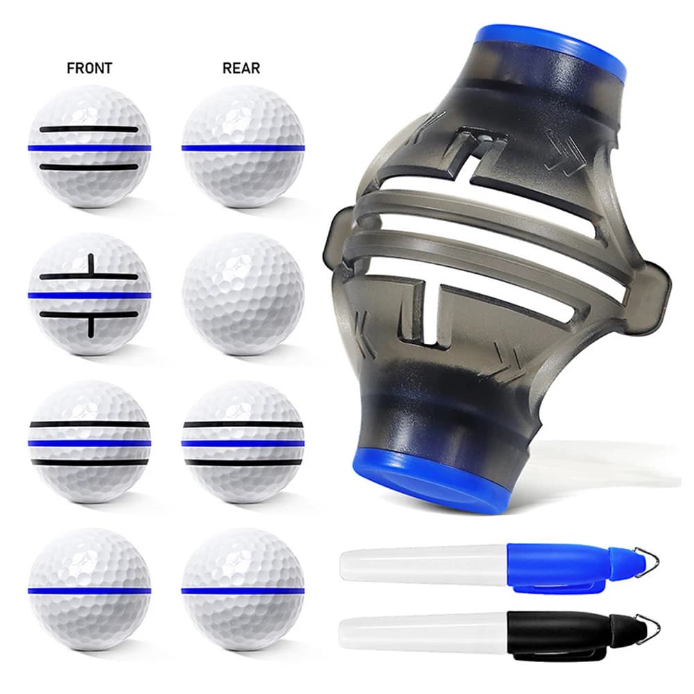 Strumento di disegno dell'indicatore della linea della pallina da Golf a 360 ° strumento di marcatura della linea della pallina da Golf di precisione Stencil strumento professionale per i segni della linea della sfera bilanciata per i golfisti