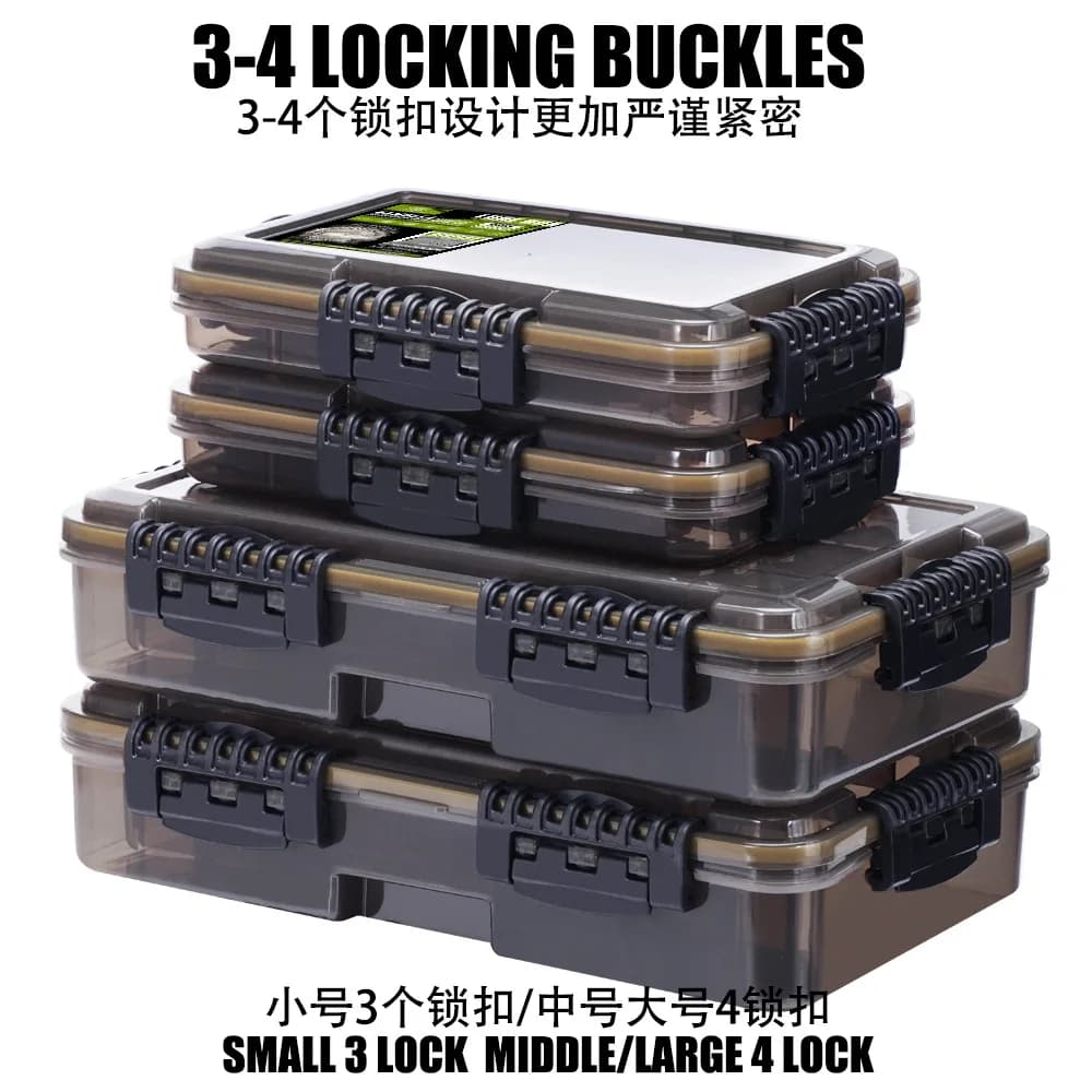 SAMOLLA New Waterproof Extra Large Lure Box 360 Degree Sealing Fishing Tackle Storage Case For Lures Baits Hooks Anglers Gift