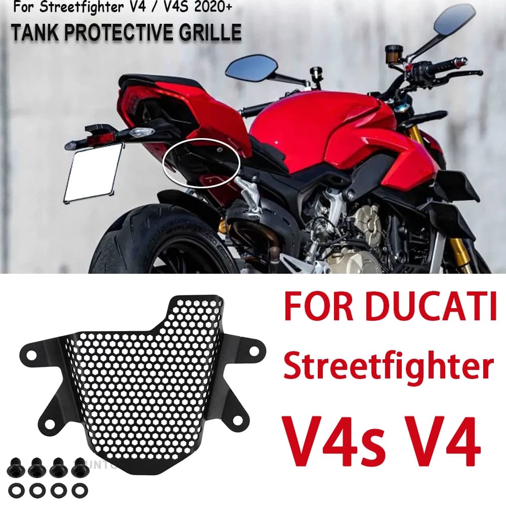 Streetfighter V4 V4S accessori griglia di protezione del serbatoio per Ducati Streetfighter V4 V4S moto 2020 + protezione della copertura del serbatoio del carburante
