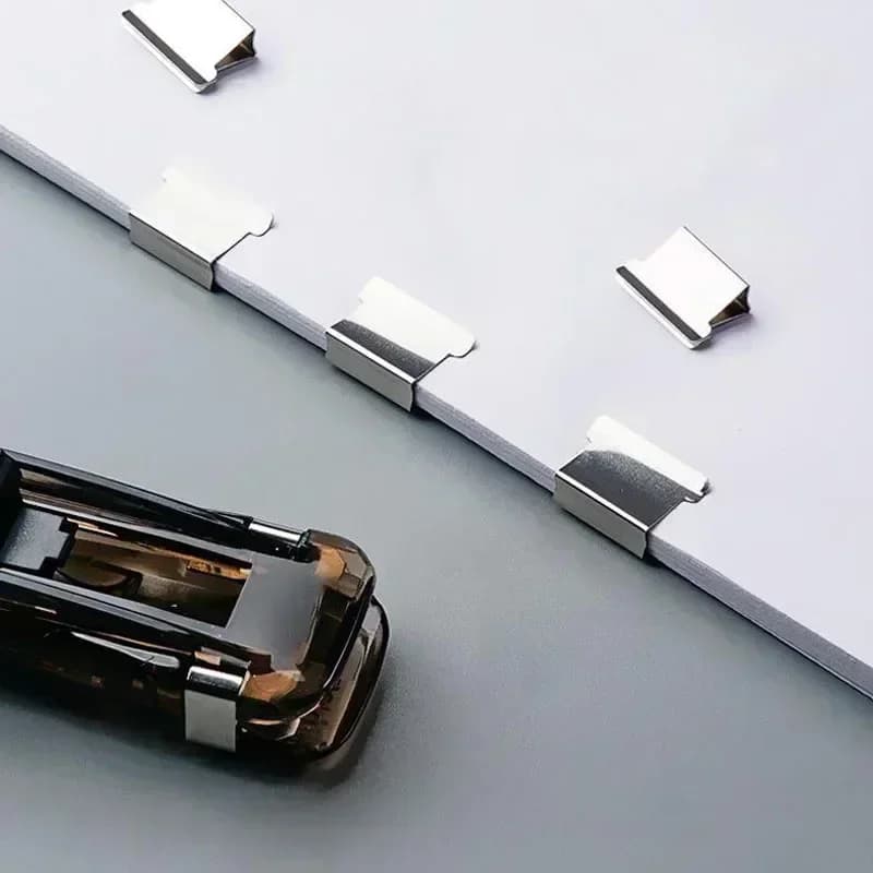 Raccoglitore per documenti con morsetto a spinta, clip per cancelleria, cucitrice, multifunzione, per riporre la carta, artefatto, forniture per ufficio scolastico, supporto per clip in metallo