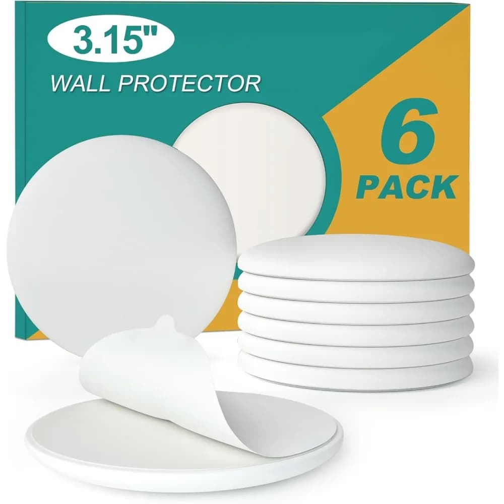 Fermaporta in silicone bianco grande da 6 pezzi: adesivi resistenti, protezioni murali ammortizzanti