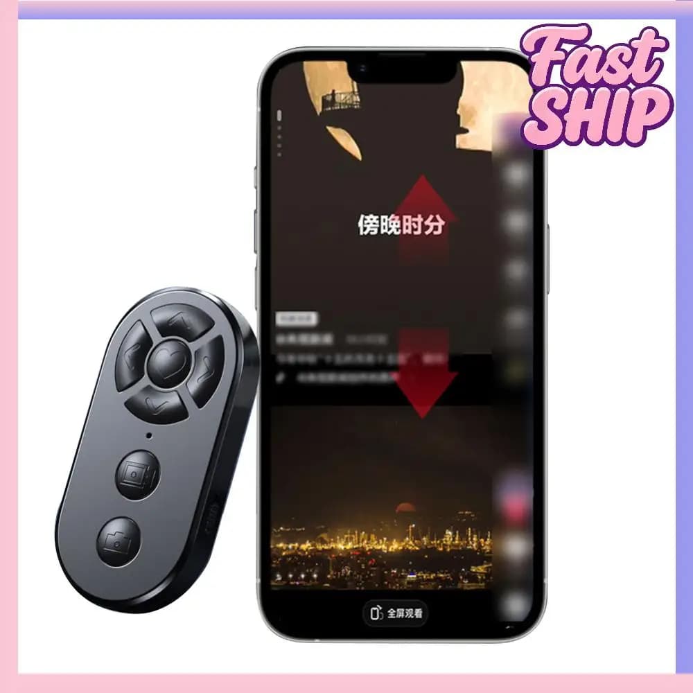 Girapagina a 7 pulsanti per video Controller per fotocamera selfie stick remoto intelligente compatibile con Bluetooth per foto e video