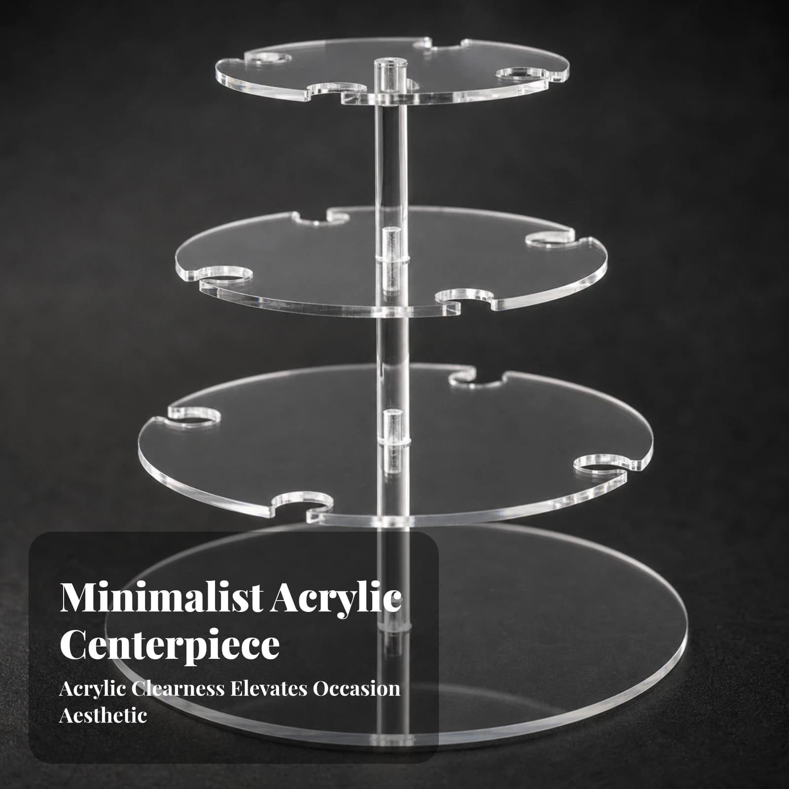 Countertop Wine Glass Holder Transparent Tiered Stemware Holder Freestanding Glass Rack Compact Acrylic Display Rack Elegant
