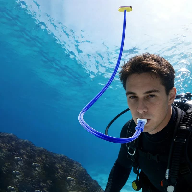 1pc 1m 2m 3m Adult Full Dry Respirator Diving Swimming Equipment Breathing Tube Diving Suit Men Women Swim Training Snorkel Tube