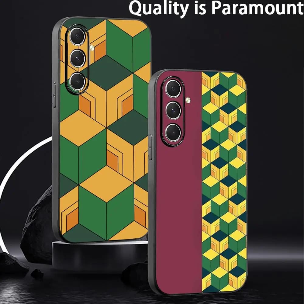 Demon Slayer costume fashion design Phone Case For Samsung Galaxy S25 S24 S23 S22 S21 S20 Plus Ultra Note20 Soft Black