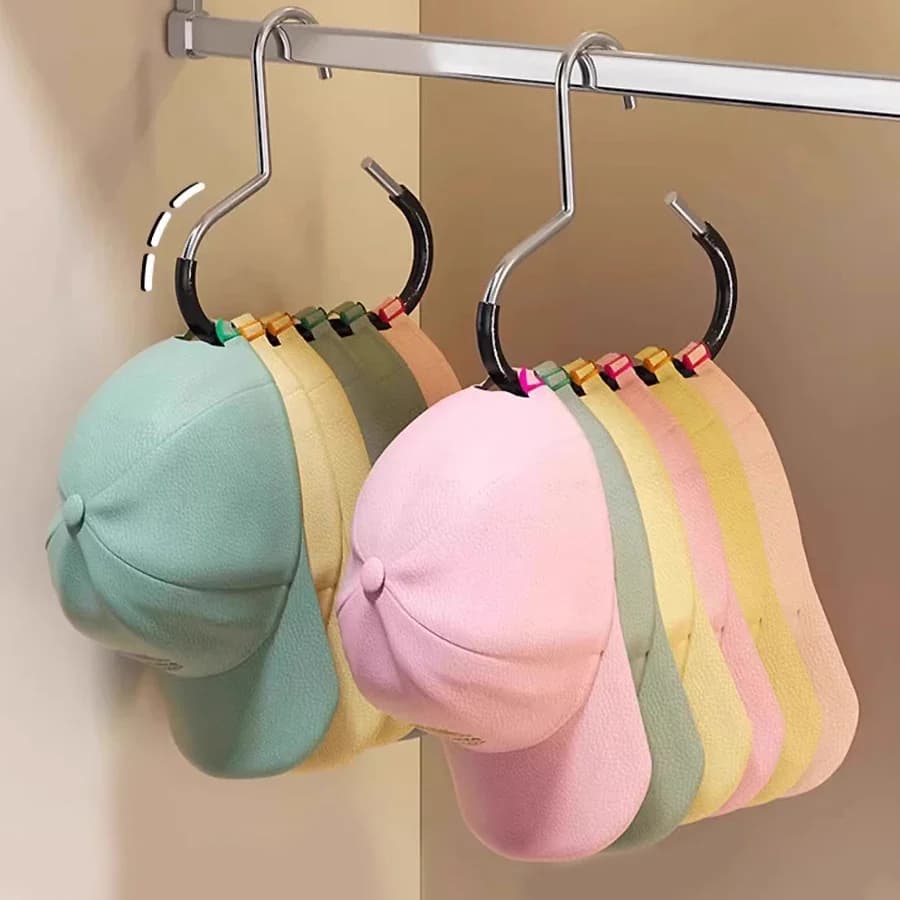 Gancio per cappelli resistente, organizer per cappelli, per riporre cappelli, cappelli, cravatte, sciarpe e borse - Accessorio essenziale per armadio