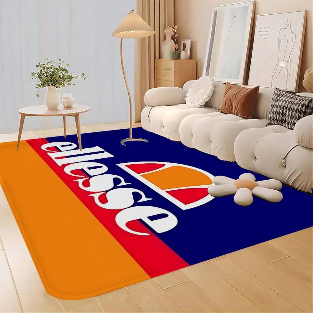 E-Ellesse Logo del marchio zerbino lavabile antiscivolo soggiorno divano sedie area tappetino cucina comodino area tappeti