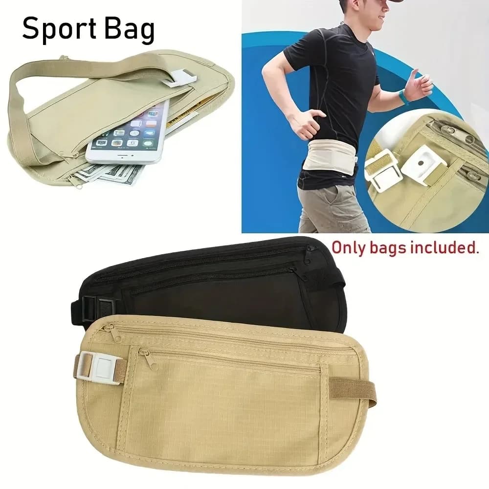Running Sport Waist Bag, Phone Belt Bag, Men's and Women's Invisible Waist Bag, Cycling Sports Bag, Hiking, Gym
