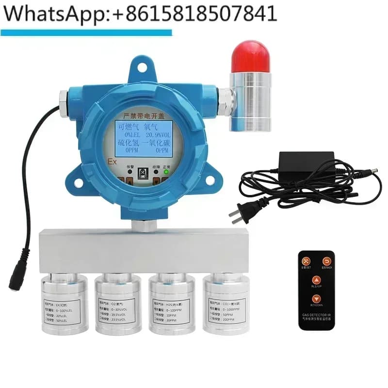 Hydrogen, carbon monoxide, chlorine, oxygen, hydrogen sulfide, combustible gas concentration detector