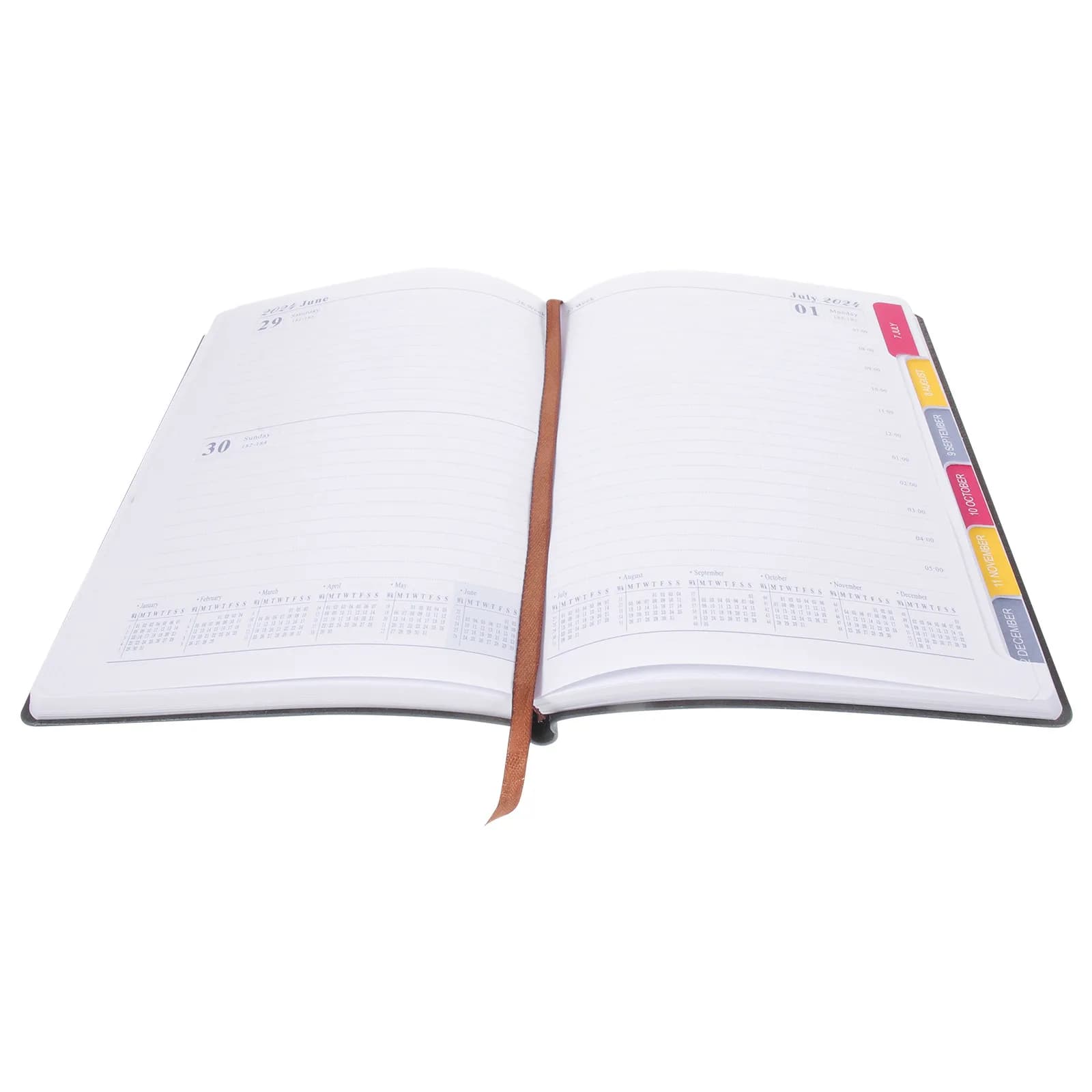 Agenda Premium in Inglese 2024, Blocco Note Giornaliero per Lista delle Cose da Fare, per Ufficio, Scuola, Casa, Portatile e Leggero, per Registrazione di Programmi