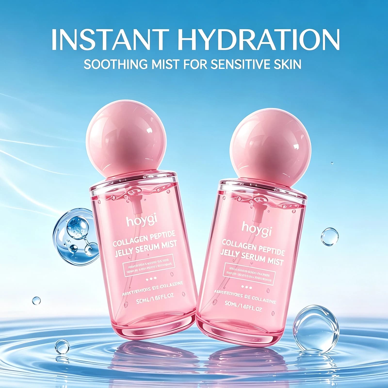 Collagen Peptide Jelly Serum Mist Pdrn Essence Hydrating Moisturizing Face Spray Smoothing Brighten Firm Nourishing SkinCare50ml