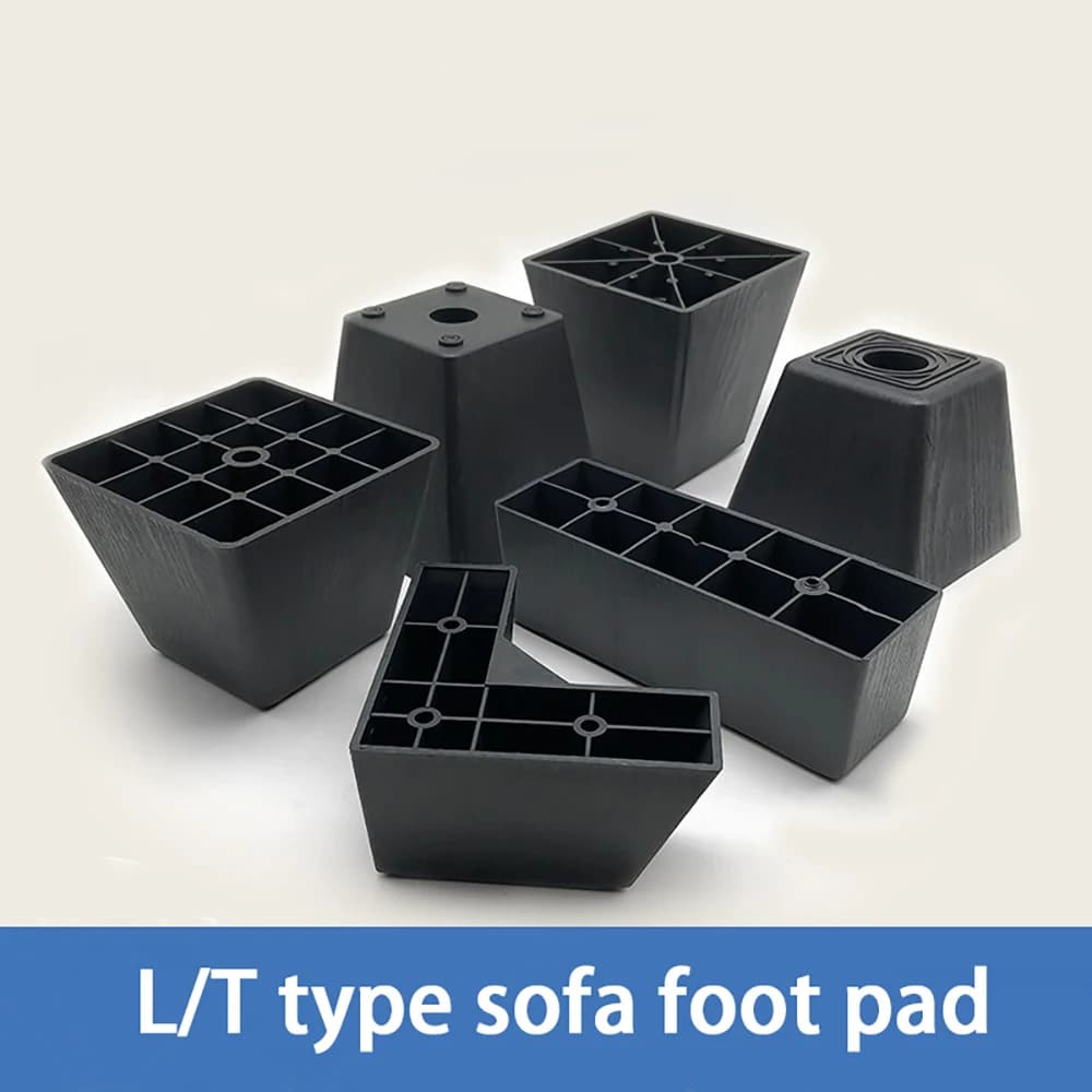 Piedini per Mobili in Plastica PE Tipo Quadrato/L/T, Supporto per Aumento Altezza Tavoli/Sedie, Gambe M8 M10, Accessori per Mobili e Armadi