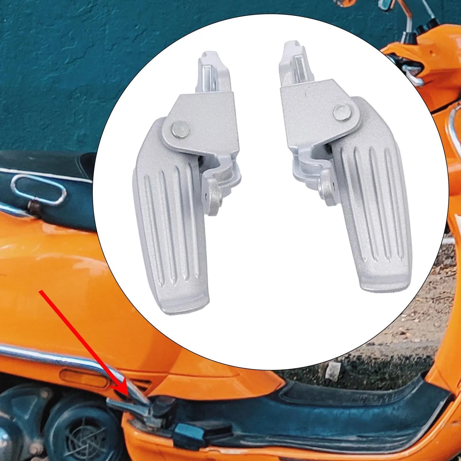 Pedane moto per passeggeri antiscivolo Accessori facili da installare Parti pieghevoli in lega di alluminio per moto