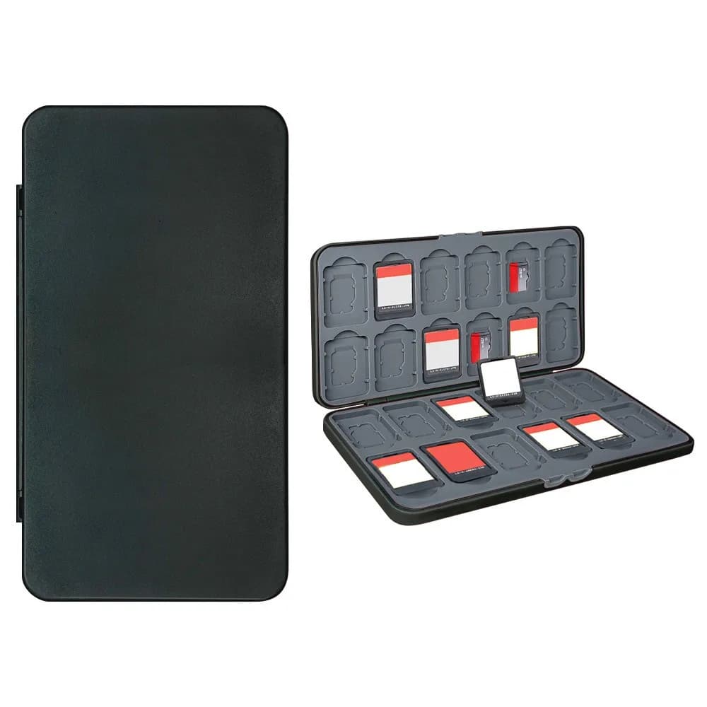 Per scatola di immagazzinaggio per schede Micro SD protezione con chiusura magnetica custodia da gioco 24 slot per schede per carte da gioco Switch Lite/OLED