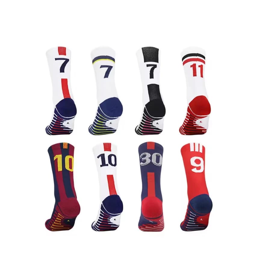 1 pair of new football socks for men and women, sports socks with sponge bottom, thick socks for fitness, running and basketball