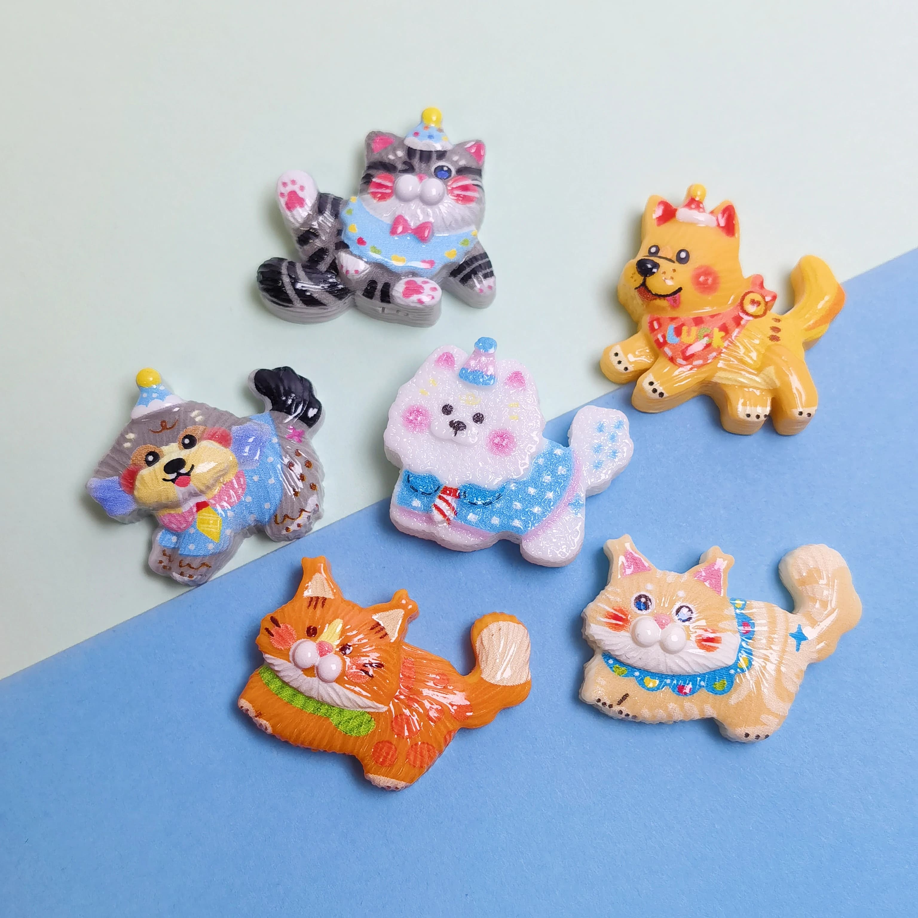New Cute Resin Mini Little Dog Flat Back Manicure Parts Embellishments For Hair Bows Accessories